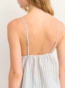 Nöista Women's Summer Striped Pleated Casual Camisole Tank Top - Multicolor - View 2