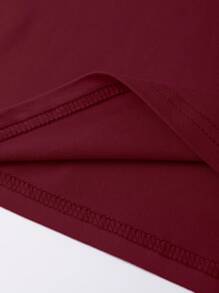 EMERY ROSE Camiseta de manga corta con eslogan e impresión gráfica de LOS ÁNGELES para mujer - Burdeos - Ver 4