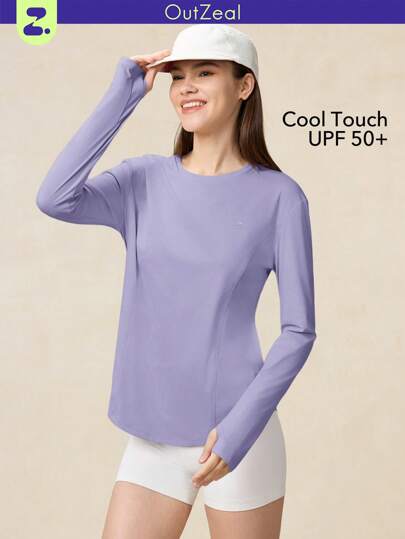 OutZeal 防晒 UPF50+ 凉爽防晒弧形下摆长袖T恤 女款带口袋