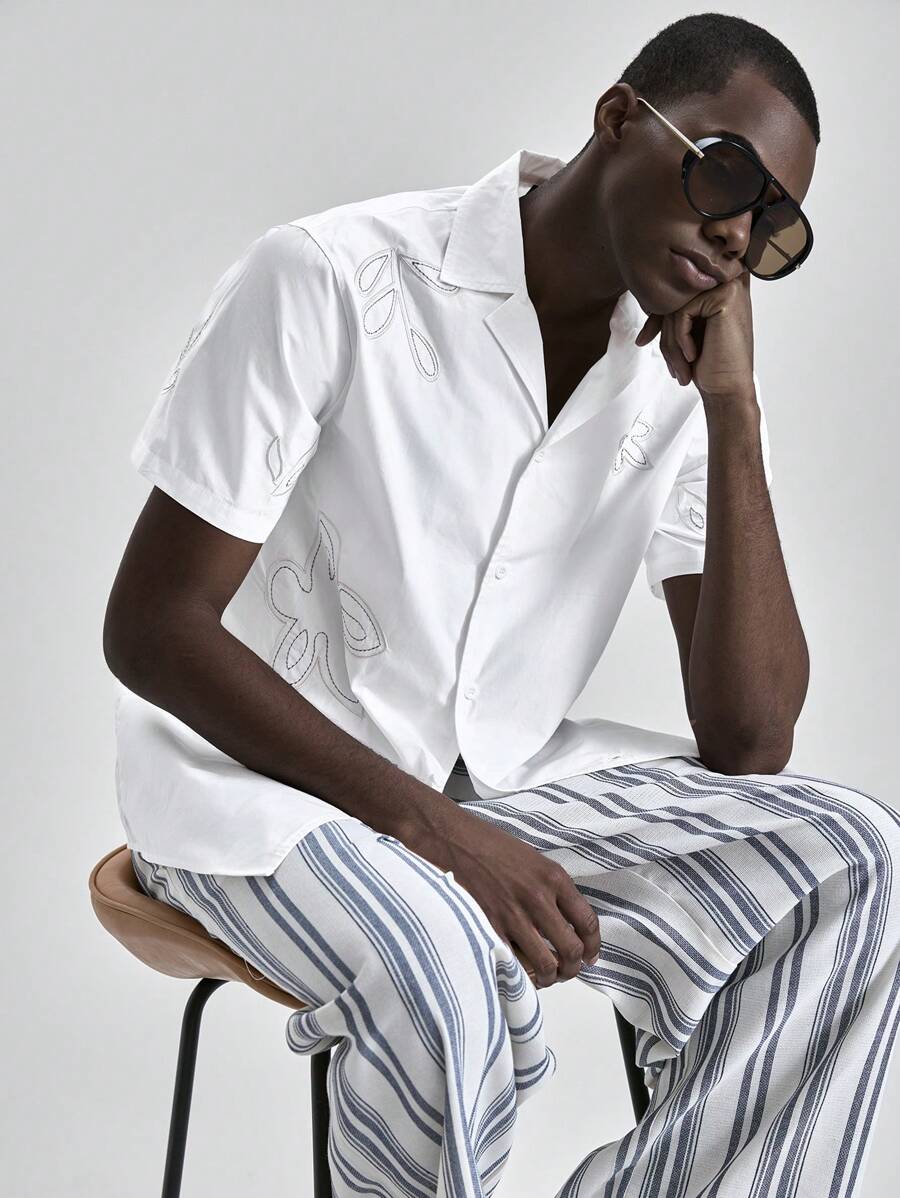 Ontre 2025秋冬季季节性服装，冬季，返校季，万圣节，圣诞节，男士教师服装，夜间外出，商务休闲衬衫