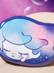 Pop Mart Azura X SHEIN 1 件超柔软抱枕，紫色和绿色，可爱的女孩印花图案，带有星星和心形，舒适且毛绒质地 - 彩色 - 查看 5