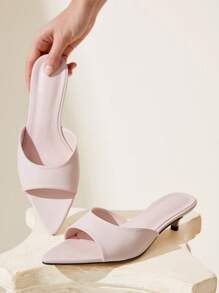 CUCCOO CHICEST Pointy Toe Stiletto Heel Versatile Women High Heel Sandals - Pink - View 1