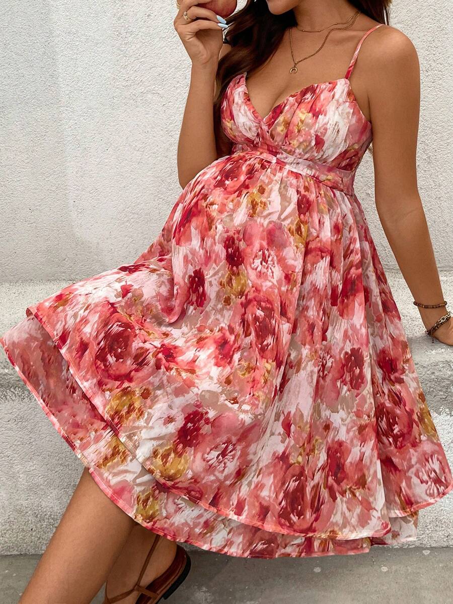 SHEIN Đầm bầu không tay, thiết kế thời trang phù hợp cho mùa hè - Nhiều màu - Xem 1