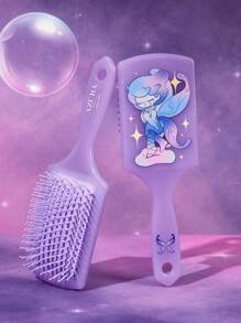 Pop Mart Azura X SHEIN 1 Pc Cartoon Character Pattern Air Cushion Comb, Unclog Hair, Massage Scalp, Tears