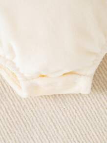 SHEIN Playful Pals New Arrival 2024 Comfortable And Cute Baby Boys' Chick Shaped Hooded Bodysuit, Thermal Lined