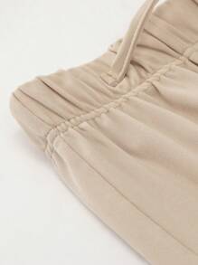 Seusyu Plus Size Women's Elegant Knitted Jacquard Pattern Loose Fit Pants Fall Cloth For Women - Khaki - View 6