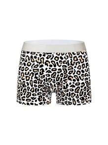 SHEIN 4件装豹纹印花男士弹力腰平角内裤 - 彩色 - 查看 7