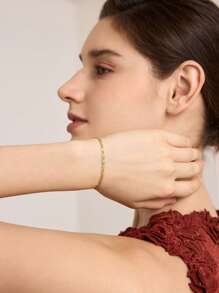 MOTF PREMIUM BRAZALETE DE CADENA GEOMÉTRICA VINTAGE