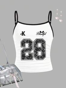 SHEIN Tween Girl Slim Fit Casual Sports Camisole Seamless Tank Tops