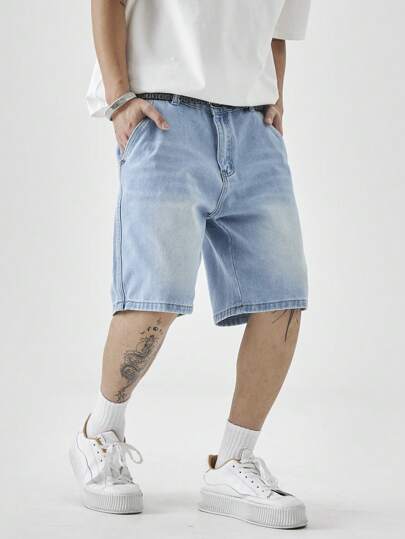 Chillumni شورتات جينز موضة للرجال كبار الحجم، مناسبة للصيف