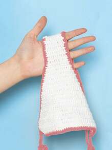 Swim Mod Women's Vacation Sunflower Crochet Cover Up, Cute And Stylish Crochet For Summer - Pink - View 6