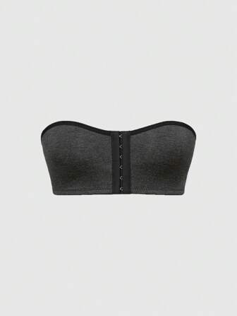 Strapless Front Closure Knit Chest Wrap Bra
