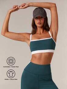 Athîral 女士短款上衣和紧身裤运动装 - 綠色 - 查看 3