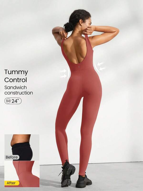 GLOWMODE 25" Mono deportivo de control de abdomen FeatherFit™ elegante de verano para mujer