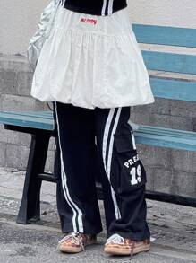 DAZY 韩版新款青少年女孩休闲简约半身裙夏季返校服 - 白色 - 查看 3