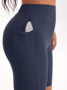 SHEIN Sport Studio Women Outdoor Running Fitness Sports Biker Shorts Workout Short