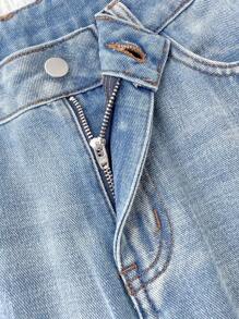 Attitoon Women Simple Casual Denim Jeans,Going Out,2000s Style,Y2k,Baggy Pants,Low Rise Jeans,Wide Leg Pants Woman,Airport,Baggy Jeans Women, Back To School - Medium Wash - View 6