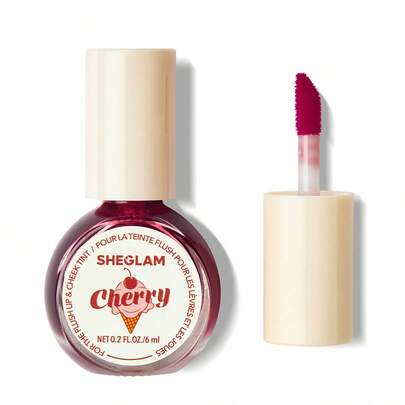 SHEGLAM For The Flush 唇頰兩用色調-Cherry Picked 持久啞光唇彩 易於使用輕盈腮紅 保濕唇彩 液體唇膏 粉紫色液體唇膏 品牌 美容 化妝 化妝品 適合女性與女孩 完美搭配夏季春季 Y2K 時尚 流行 生日 母親節禮物 假期 派對準備就緒 最佳顏色