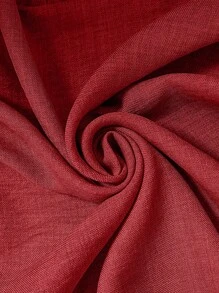 EMERY ROSE Vestido de verano fruncido sin mangas de unicolor para mujer de talla grande - Rojo - Ver 5