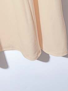 Franclia Women's Elegant Round Neck Short Sleeve Solid Color White Long Knit Dress