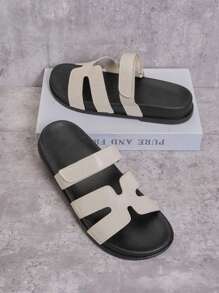 SHUZIA Women's Comfortable, Durable, Essential Flat Sandals - Beige - View 6