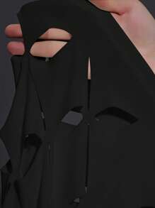 SHEIN CURVE+ Plus Size White Asymmetrical Shoulder Embroidered 2 Pieces Set, Elegant For Summer Vacation Graduation Dress/ Graduation Dresses For Women/ White Graduation Dress/ Graduation Outfit.Summer/Country/Beach Vacation Outfits/Beach Outfits/Beach Wear Plus Size 2 Piece Sets Plus Size Women Clothes 2 Piece 2 Piece Sets Curvy - Black - View 9