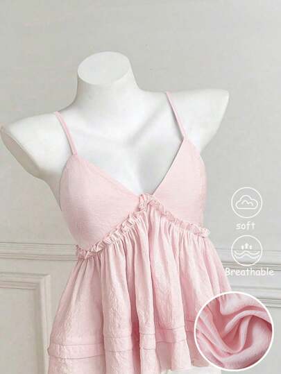 SHEIN Clasi New Summer Fashion Sexy Solid Color Plus Size Women Tank Top, Babydoll Top