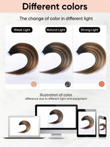 20 chiếc 50g Băng dính nối tóc, 100% tóc thật nối cho tiệm làm tóc mượt mà không tì vết, T1B-P1B/6# Đen tự nhiên làm nổi bật màu đen hạt dẻ nâu, dành cho tóc mỏng phụ nữ vẻ ngoài tự nhiên chất lượng hàng đầu - S1B/6/1B - Xem 5