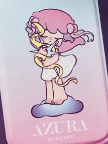 Pop Mart Azura X SHEIN 1 pieza Espejo portátil plegable de material de piel sintética (PU) con estampado lindo, que se puede sostener de forma independiente y manual, es liviano y compacto, conveniente para revisar los detalles del maquillaje, adecuado para viajes y el día a día, apto para hombres y mujeres - Dorado - Ver 11