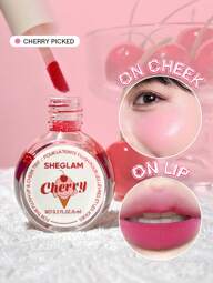 SHEGLAM For The Flush 唇頰兩用色調-Cherry Picked 持久啞光唇彩 易於使用輕盈腮紅 保濕唇彩 液體唇膏 粉紫色液體唇膏 品牌 美容 化妝 化妝品 適合女性與女孩 完美搭配秋冬季節 Y2K 時尚 流行 聖誕節 假期 派對準備就緒 最佳顏色