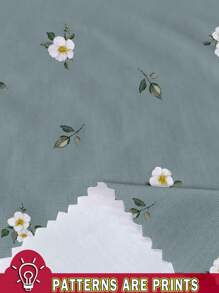 EMERY ROSE Women's V-Neck Floral Print Long Sleeve Casual Shirt, Suitable For Autumn And Winter Chic Blouses For Women