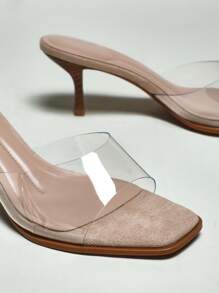 SHUZIA 女士时尚透明高跟凉鞋