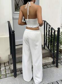 Sunnyshic 女士日常两件套服装 - 白色 - 查看 2