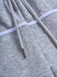 Manfinity Streetrush Pantaloncini sportivi da uomo in stile collegiate street, hip-hop e rock, con vita a 2 in 1, regalo per fidanzati o mariti, per il ritorno a scuola