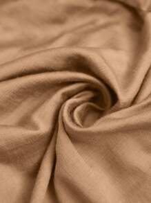 Flirla Vestido largo de verano de talla grande para mujer, de estilo bohemio, suelto y elegante, para vacaciones y uso diario, de un solo color y con múltiples capas y tirantes divididos - Marrón - Ver 7