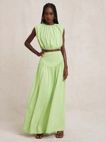 NYA SZN Top Short Sleeve Ruche Cut Out Detail Casual Everyday Brunch Special Occasion Wedding Guest Bridal Party Vacation Summer Spring Top Outfits For Women