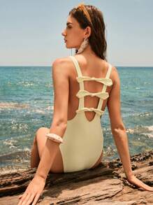 Anewsta Elegant One-Piece Swimsuit For Women, Beach Vacation For Summer