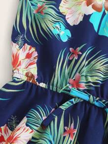 SHEIN Tween Girl Tropical Print Cami Dress