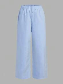 SHEIN EZwear Summer Beach 3 Piece Sets Color Women Wide Leg Loose Casual Pants - Multicolor - View 6