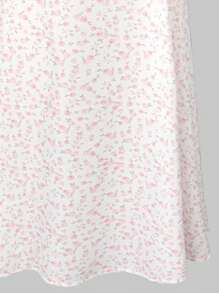 SHEIN Tween-Mädchen 3-teiliges Freizeit-Outfit-Set, bestehend aus einem Unterhemd mit Schmetterlings-Akzent, einem Midirock mit Blümchenmuster und einer weißen Jacke mit Schleifendekor, elegant und bequem, geeignet für Frühling/Sommer, passend für Mutter und Tochter