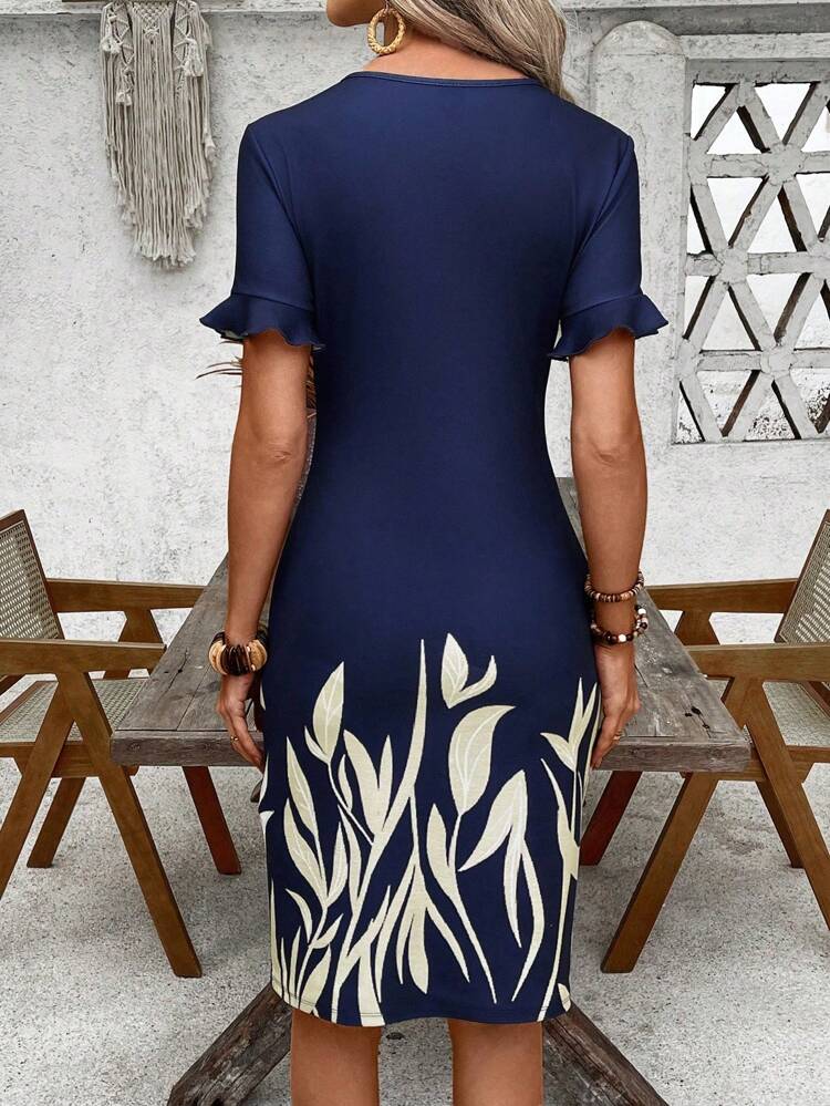 Plus Size Women Holiday Floral Print Pleated Short Sleeve Elegant Dress,Beach Outfits For Woman,For Summer Holiday,Summer Tops,Country Concert Outfit,Going Out Tops Women,Bohemian Clothes,Vacation Outfits, Graduation Dress ,Business Casual Woman,Western Wear Women,Summer Dresses For Women Summer Elegant Dress Women Elegant Dress Floral Print Midi Dress