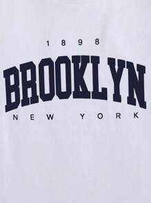 RueChic Cotton Men Letter Printed Regular T-Shirt & Short Two-Piece - Navy Blue - View 5