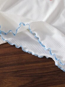 SHEIN Vintaside Kids Bộ trang phục mùa hè cho bé gái và bé trai 2 món - Áo thun cổ tròn tay ngắn kết hợp với quần short màu trơn - Nhiều màu - Xem 8