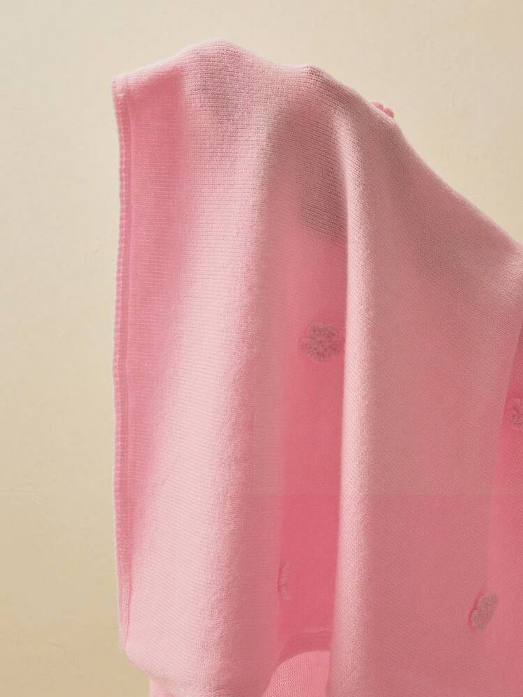 Sexy Beach Vacation 3D Flower Pink Round Neck Hollow Halter Backless Fitted Side Split Women Sheer Cover Up For Summer