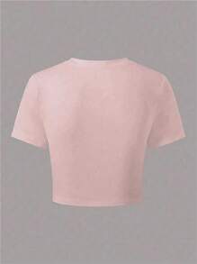 WESTFADE Young Tween Girls' Floral Print Round Neck Short Sleeve Casual T-Shirt Young Girl Summer Tops Summer Outfits For Girls Women Summer Outfits Outfits For Girls Summer