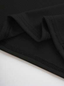 SHEIN 3 件套女式短袖圆领罗纹休闲 T 恤套装，夏季 - 彩色 - 查看 6