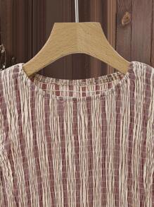 Rusticease 女式条纹印花圆领无袖连衣裙