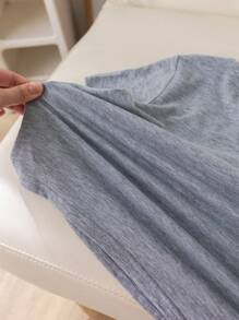 SHEIN 4 stuks/set voor jonge jongens, casual, veelzijdige zachte katoenen effen T-shirts met ronde hals en korte mouwen, multipack