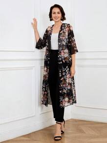 Miaspire 2 pièces/Set Veste à imprimé floral printemps/été et pantalon large à poches Tenue de loisirs pour vacances. Tenues d'enseignante pour femmes, tenues de sortie, tenue pour la fête des mères, cadeau pour maman