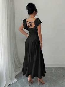 Elenzga Princess Seam A-Line Dress, Elegant Romantic Design, Made Of High Quality Fabric